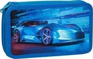 Пенал Спейс 2 отделения Neon car, ткань