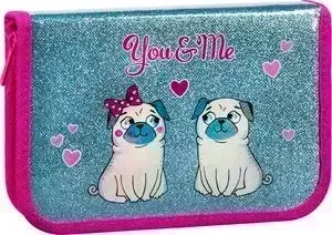 Пенал BERLINGO 1 отделение Lovely Pug-dog, две откидные секции, ПВХ