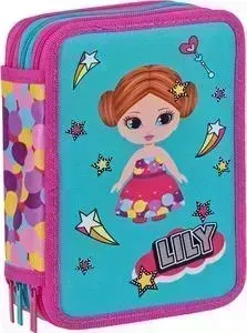 Пенал BERLINGO 3 отделения Lily, полиэстер