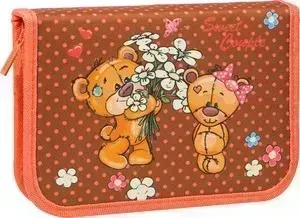 Пенал BERLINGO 1 отделение Lovely bears, две откидные секции, полиэстер