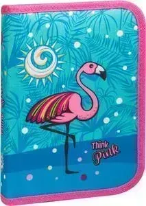 Пенал BERLINGO 1 отделение Flamingo, полиэстер