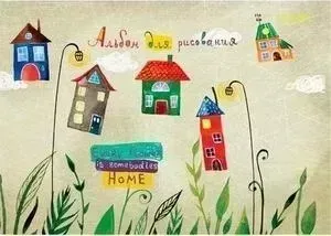Альбом для рисования Kroyter 40л, склейка, А4, Домики, 06210 437669