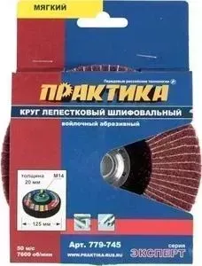 Круг полировальный ПРАКТИКА 125 мм , М14, 20 мм (779 - 745)