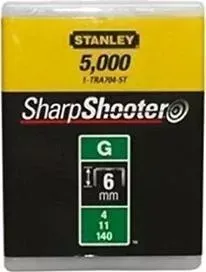 Скобы для степлера STANLEY тип G, 6 мм х 5000 шт (1 - TRA704 - 5T)
