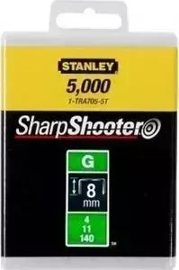 Скобы для степлера STANLEY тип G, 8 мм х 5000 шт (1 - TRA705 - 5T)