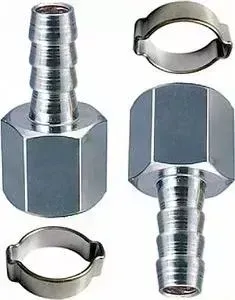 Переходник FUBAG 1/4"M - елочка 6 мм с обжимным кольцом 6x11 мм, 2шт (180430 B)