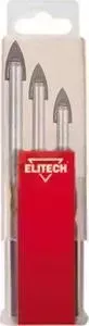 Набор сверл ELITECH по стеклы 3шт 5/6/8 мм (1820.049500)