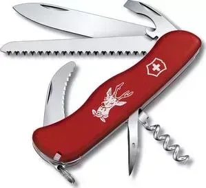 Нож Victorinox перочинный Hunter 0.8873 (с фиксатором лезвия 13 функций, красный)