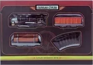 Железная дорога  * Грузовой поезд, 145 см, паровоз, 2 вагона - 87304