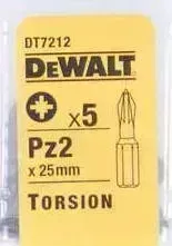 Бит DEWALT PZ2 х25мм 5шт Torsion (DT 7212)