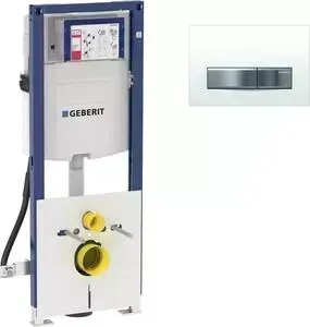 Инсталляция для унитаза Geberit Duofix Sigma50 с клавишей белый/хром, узкая (111.361.00.5, 115.788.11.5)