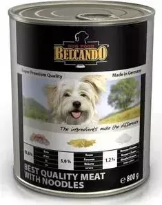 Консервы Belcando Best Quality Meat Noodles отборное мясо с лапшой для собак 800г (513515)