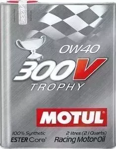 Масло MOTUL Моторное 300 V TROPHY 0W-40 2 л