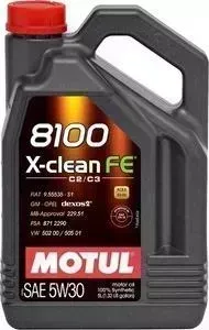 Масло MOTUL Моторное 8100 X-Clean FE 5w-30 5 л