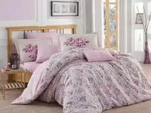 Комплект постельного белья Hobby home collection Евро, поплин, Flora, лиловый (1501001117)