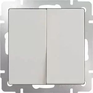 Выключатель двухклавишный проходной Werkel слоновая кость WL03-SW-2G-2W-ivory