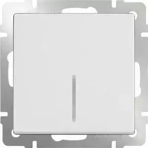 Выключатель одноклавишный Werkel белый WL01-SW-1G-LED