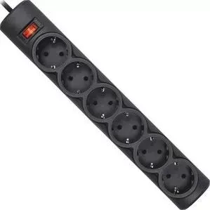 Фильтр DEFENDER Сетевой DFS 151 1,8м 6 розеток, black