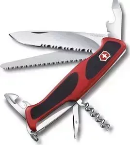 Нож Victorinox перочинный RangerGrip 155 0.9563.WC (130мм, 12 функций, красно-чёрный)