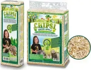 Наполнитель Cat&amp;#039;s Best Cat&s Best Chipsi Green Apple опилки древесные с ароматом зеленого яблока для грызунов 1кг (15л)
