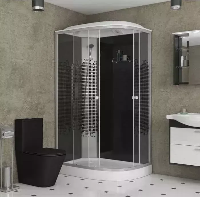 Душевая кабина NIAGARA NG-4512-08L BLACK 120х80х215 левая