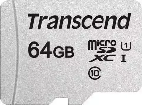 Карта памяти TRANSCEND microSDXC 64Gb Class10 TS64GUSD300S w/o adapter