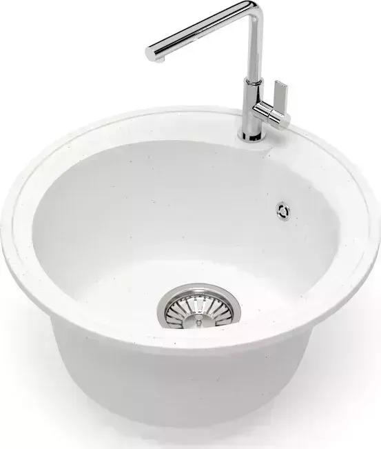 Мойка кухонная Glanz J-004-31 белая, матовая