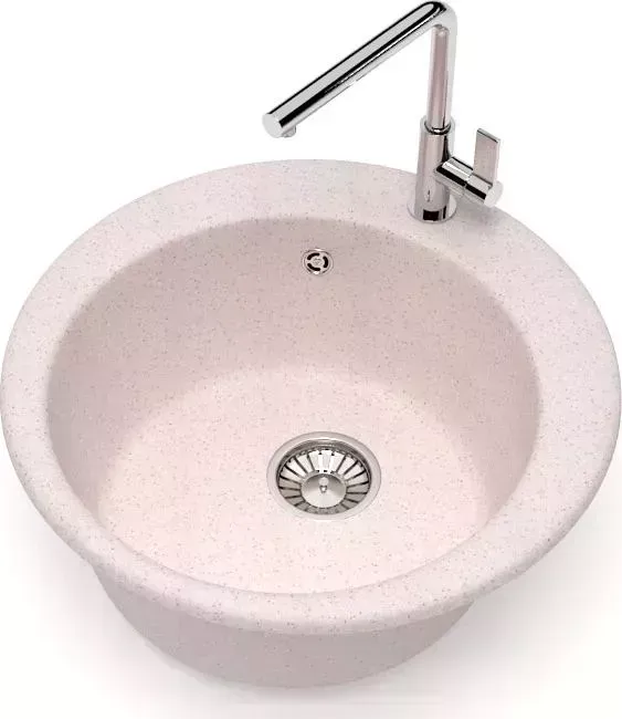 Мойка кухонная Glanz J-030-33 бежевая, матовая