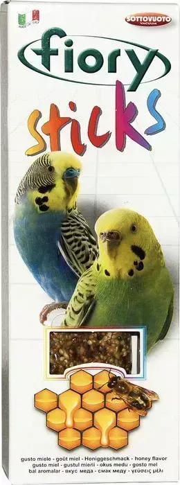 Лакомство Fiory Sticks for Budgies Taste Honey с медом палочки для волнистых попугаев 2х30г