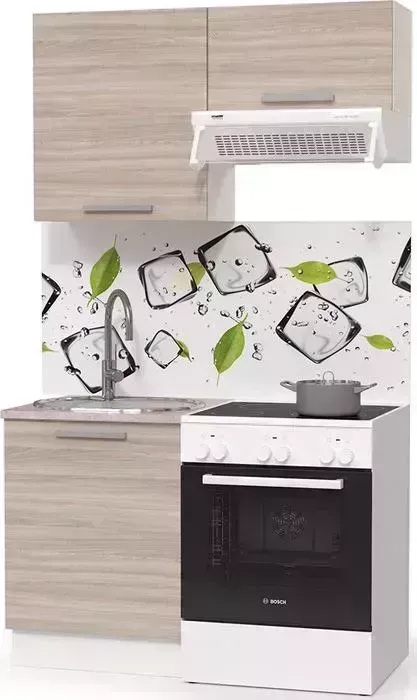 Кухонный гарнитур Моби Лима 1 белый/ясень шимо светлый