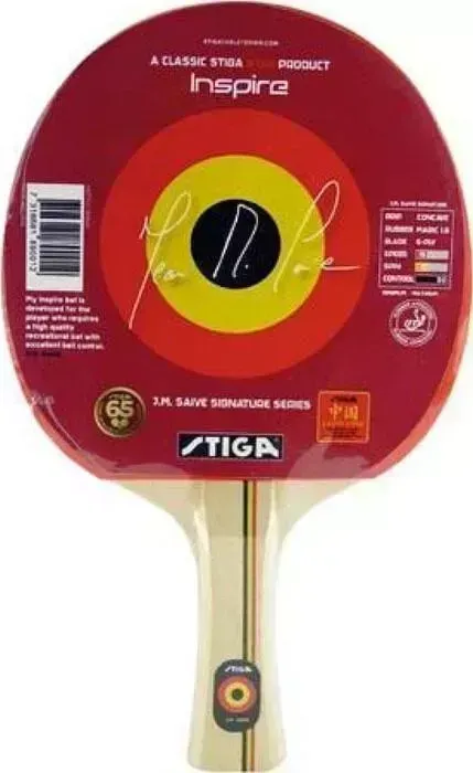 Ракетка для настольного тенниса STIGA JMS Inspire, начин., накладка 1,5 мм ITTF, конич. ручка