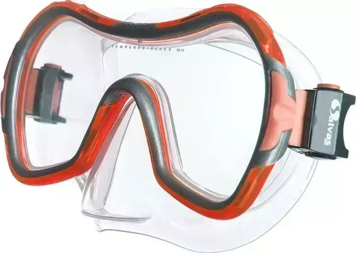 Маска для плавания Salvas Viva Sr Mask, арт. CA535S1RYSTH, закален.стекло, силикон, р. Senior, красный