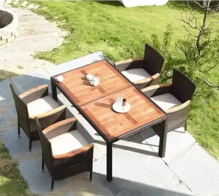 Комплект мебели Afina garden из искусственного ротанга AFM-460 150x90 Brown (4+1)