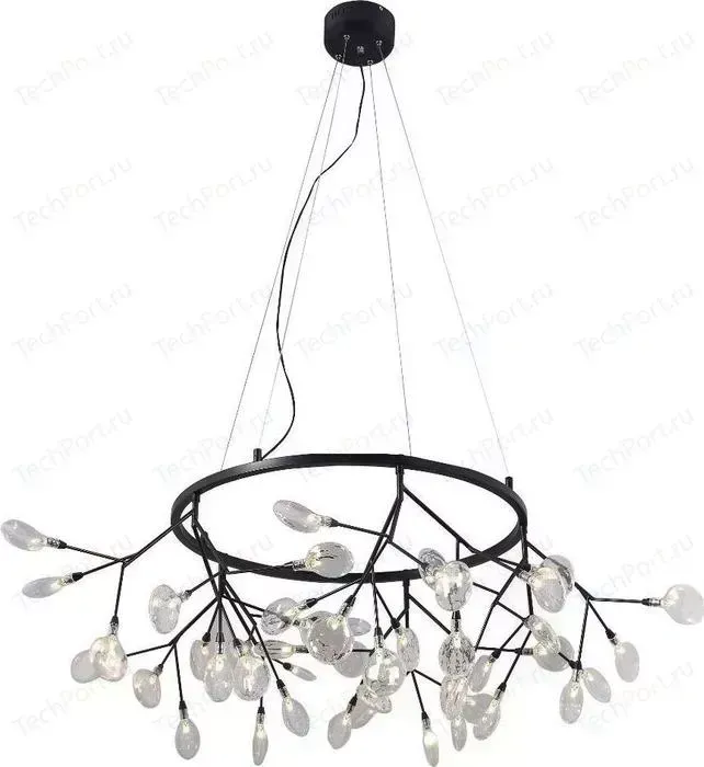 Подвесная светодиодная люстра Crystal Lux Evita SP45 D BLack/Transparent