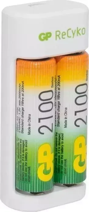 Зарядное устройство GP с аккумулятором PowerBank Е211 AA/AAA NiMH 2100mAh (4шт) коробка