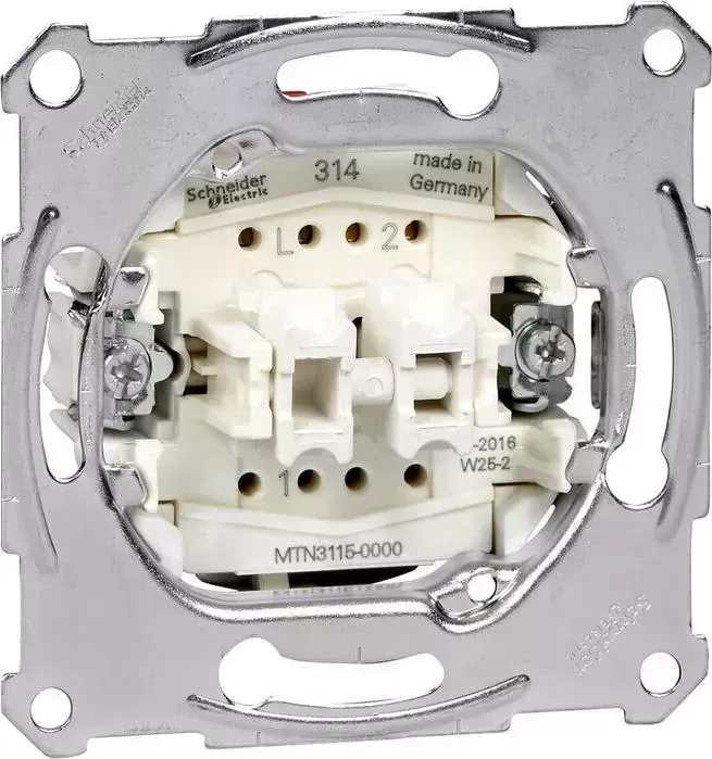 Выключатель Schneider Electric двухклавишный Merten QuickFlex MTN3115-0000