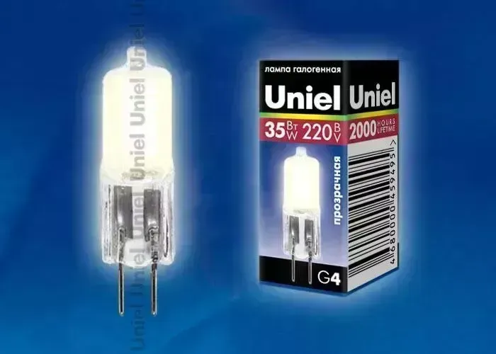 Лампочка галогенная UNIEL JC-220/35/G4 CL