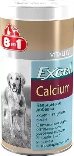 Добавка к пище 8in1 к Excel Calcium кальциевая, для собак, 155таб.