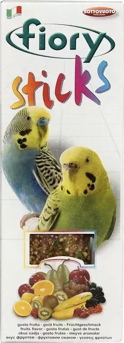 Лакомство Fiory Sticks for Budgies Taste Fruits с фруктами палочки для волнистых попугаев 2х30г