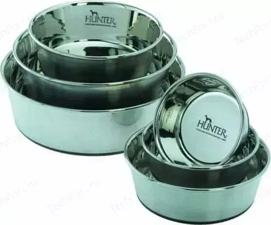 Миска Hunter Feeding Bowl из нержавеющей стали для собак 350мл диаметр 11см