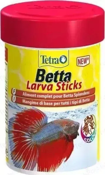 Корм Tetra Betta LarvaSticks в форме мотыля для петушков и других лабиринтовых рыб 100мл