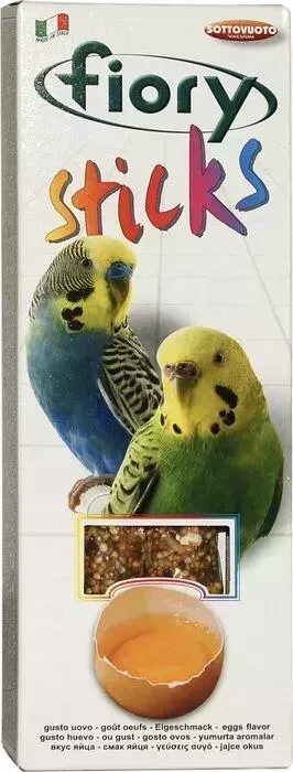 Лакомство Fiory Sticks for Budgies Taste Egg с яйцом палочки для волнистых попугаев 2х30г