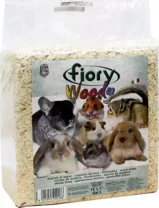 Опилки Fiory Woody древесные впитывающие для грызунов 14л