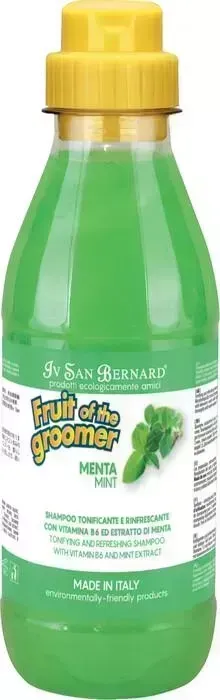 Шампунь Iv San Bernard Fruit of the Grommer Mint Tonifying & Refreshing Shampoo восстанавливающий с витамином B6 для любого вида шерсти животных 500 м