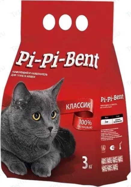 Наполнитель Pi-Pi-Bent Classic комкующийся для кошек 3кг