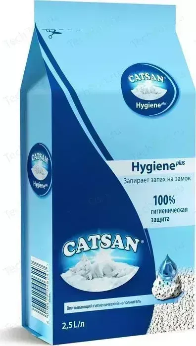 Наполнитель Catsan Hygiene Plus впитывающий для кошек 2,5л (WT526)