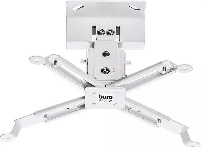 Кронштейн BURO для проектора PR07-W белый макс.12кг потолочный поворот и наклон