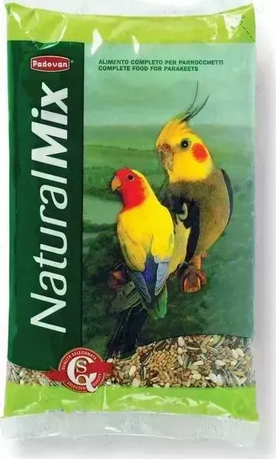 Корм Padovan NATURALMIX Parrocchetti основной для средних попугаев 850г