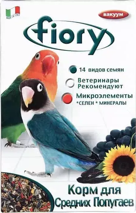 Корм Fiory Parrocchetti African для средних попугаев 800г