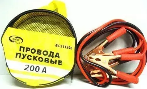 Пусковые провода AUTOVIRAZH " Провода пусковые 200 А, 2,28м, в сумке ПВХ
